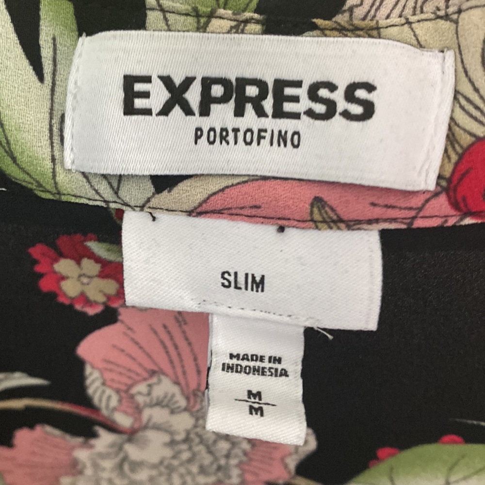 Express Floral Slim-Fit Portofino Shirt - Picture 4 of 5